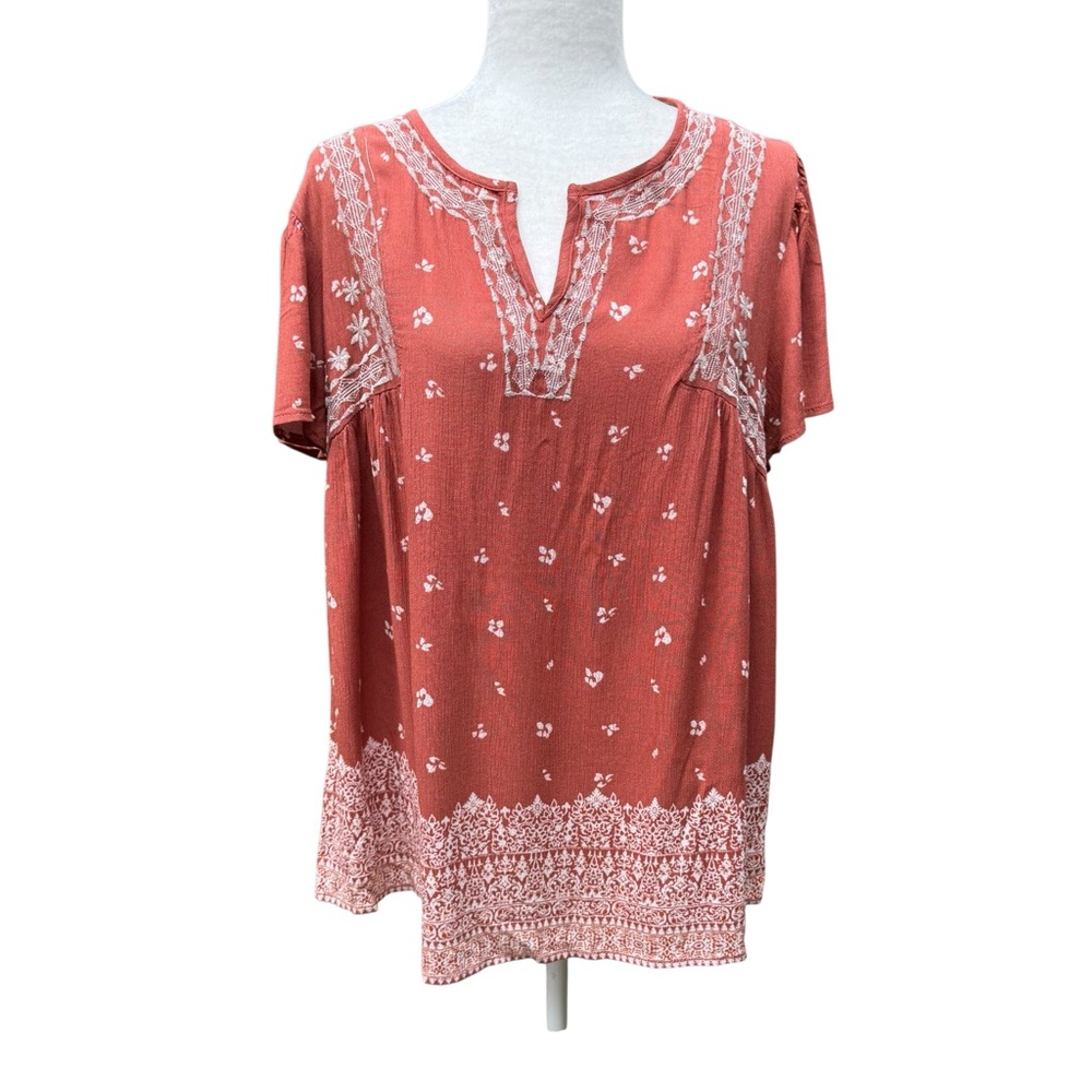 NWT Knox Rose Boho Embroidered Top - Picture 2 of 6